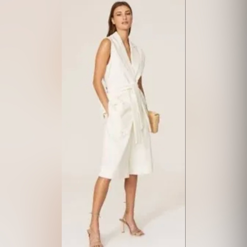 1-01 Babaton Judith Dress White M 100% Cotton